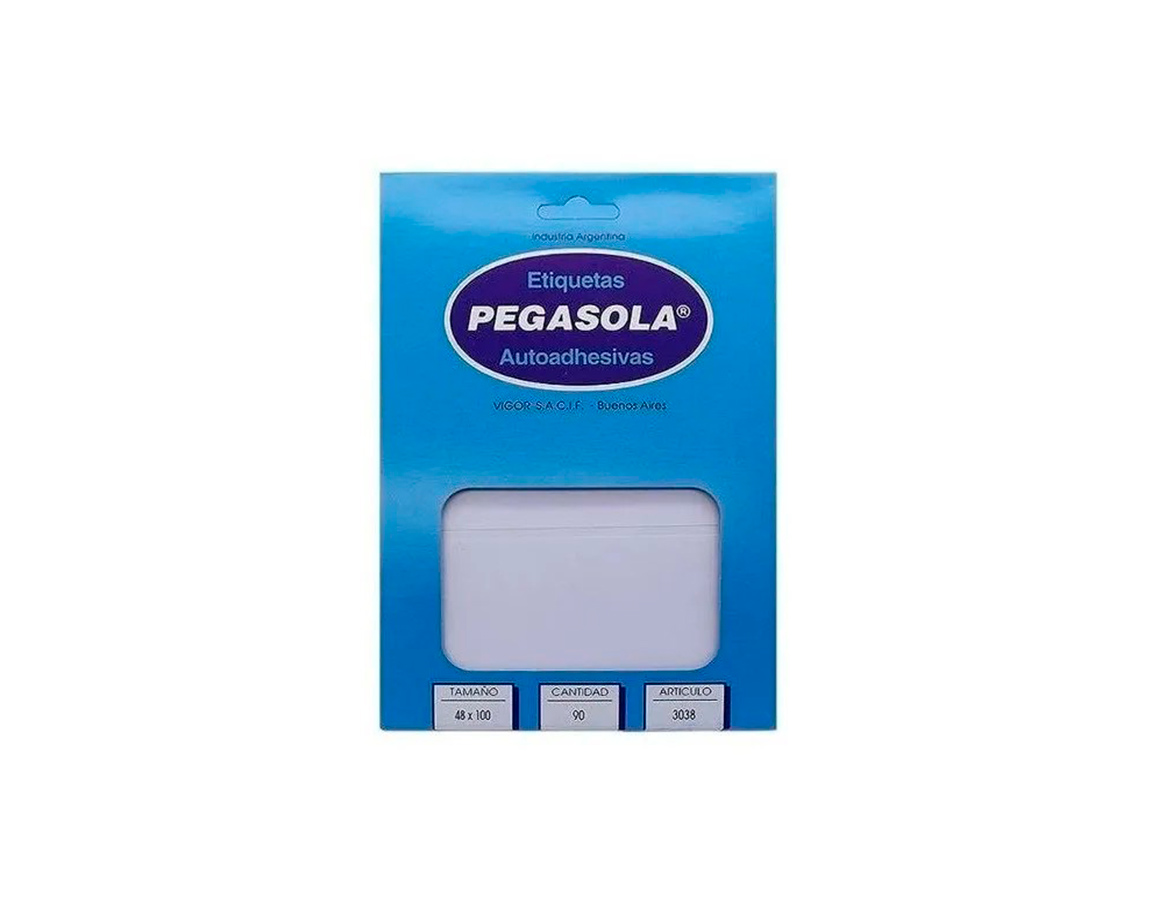 ETIQUETAS PEGASOLA COMERCIAL 3038 48 X 100MM