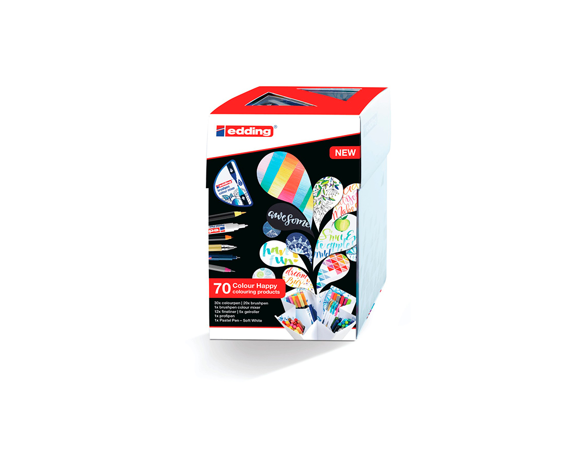 EXHIBIDOR EDDING x 70 UNID. COLOUR HAPPY