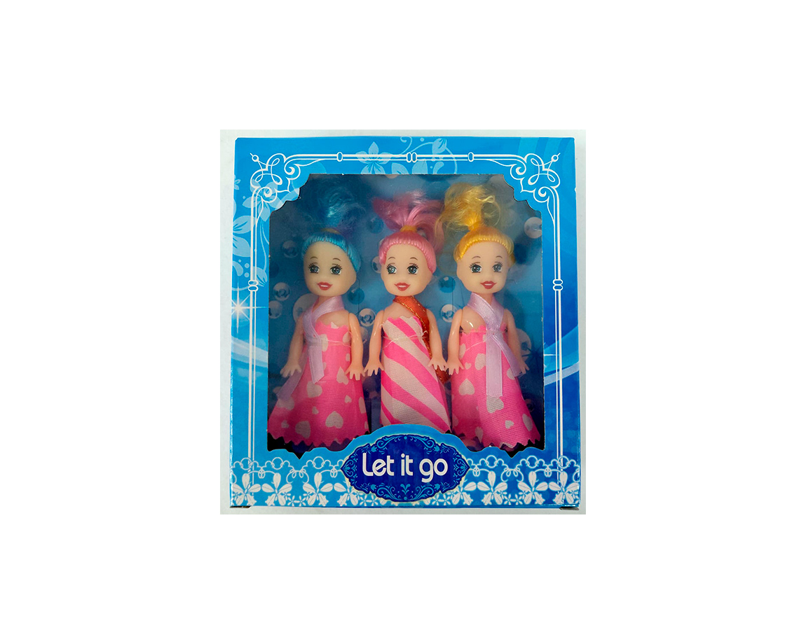 JUGUETE MUÑECA MINI x 3 U. 50511 FUN TOYS
