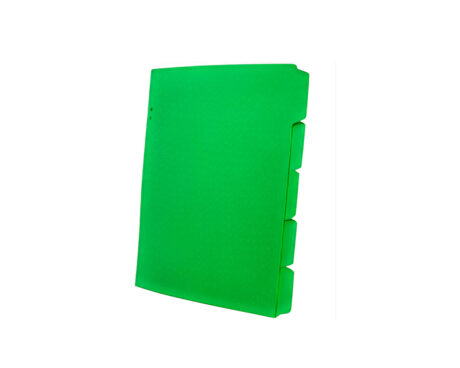 FOLIOS SEPAR PESADO A4  x 10 U LAT COLOR VERDE