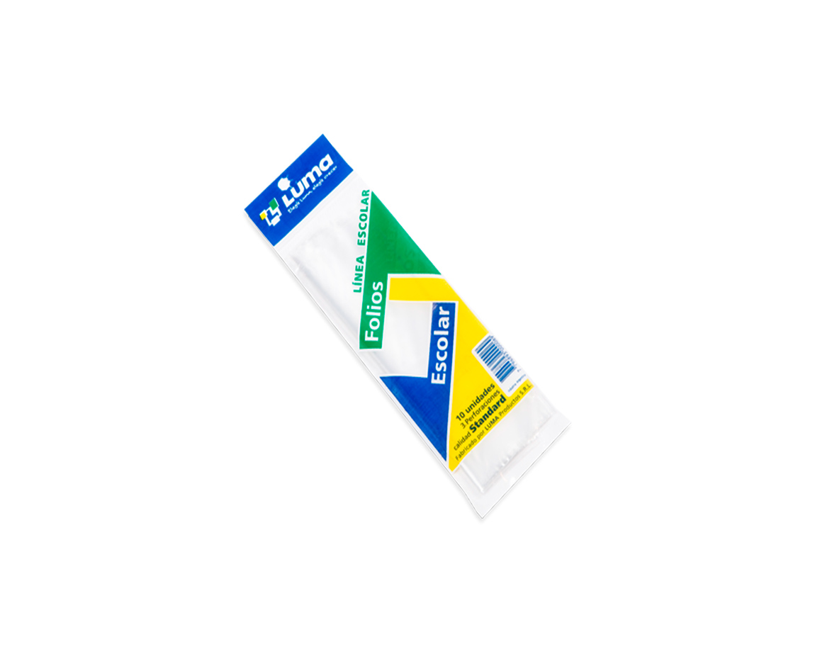 FOLIOS LUMA STANDARD ESCOLAR x 10 U.