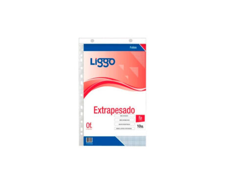FOLIOS LIGGO EXTRAPESADO 70 MIC OFICIO x10 U.