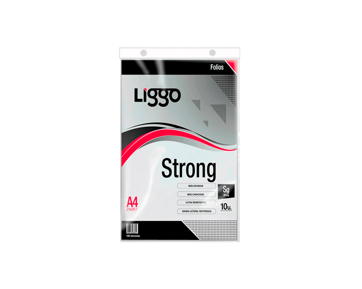 FOLIOS LIGGO STRONG 100 MIC A4 x10 U.