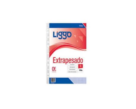 FOLIOS LIGGO EXTRAPESADO 70 MIC OFICIO x100 U.