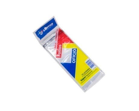 FOLIOS LUMA PESADO OFICIO x10 U. BLISTER