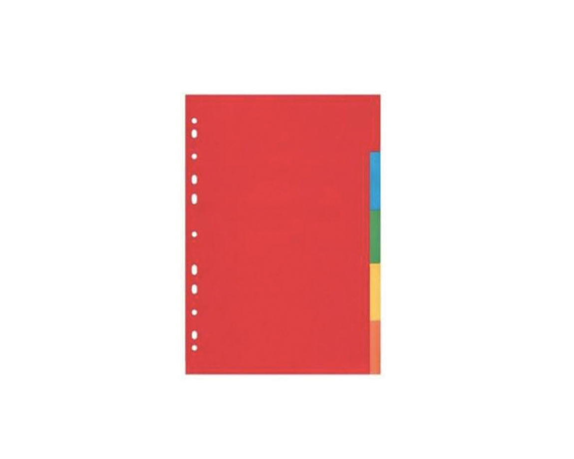 FOLIOS SEPAR PESADO A4  x 10 U LAT COLOR ROJO