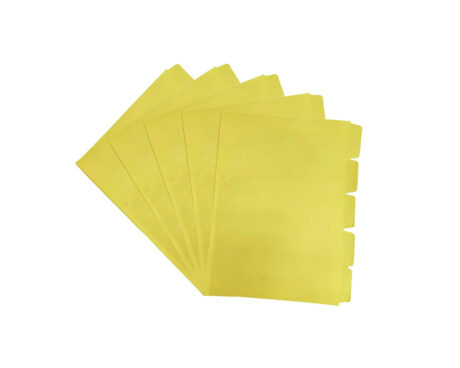 FOLIOS SEPAR PESADO A4  x 10 U LAT COLOR AMARILLO