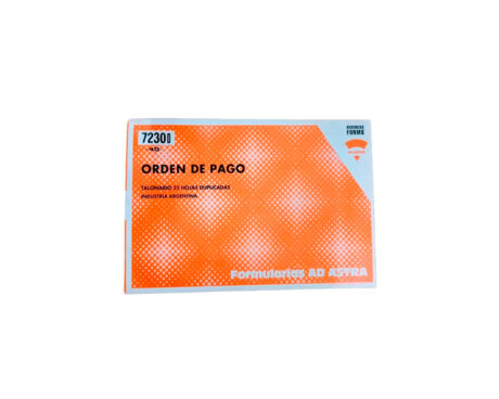 FORMULARIO 7230 D-40-ORDEN DE PAGO C/RECI.AD ASTRA