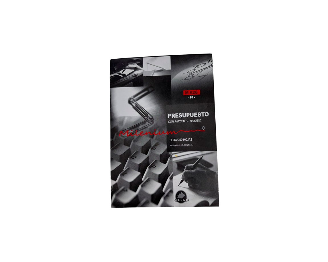 FORMULARIO M 626 PRESUPUESTO 1/2 OF MILENIUM