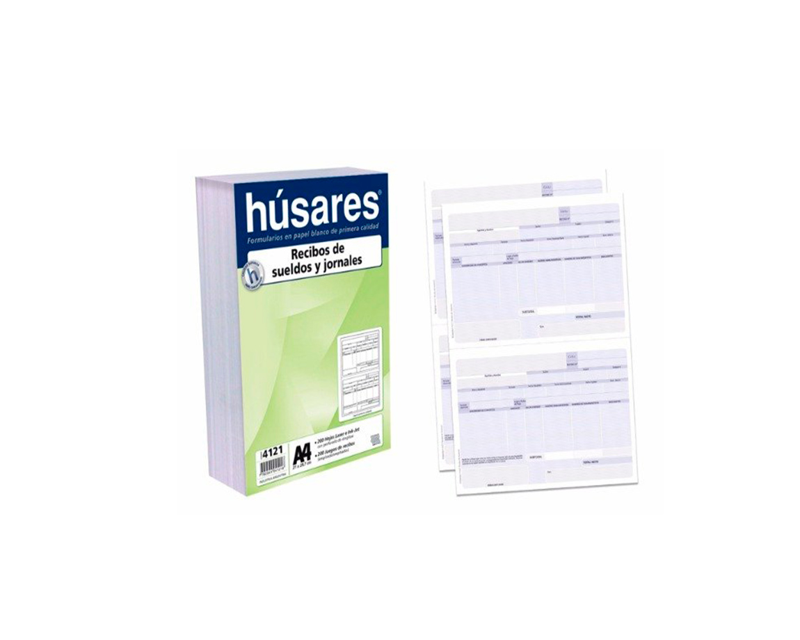 FORMULARIO ESPECIAL 4121 SUELDO A4 VERTICAL HUSARES