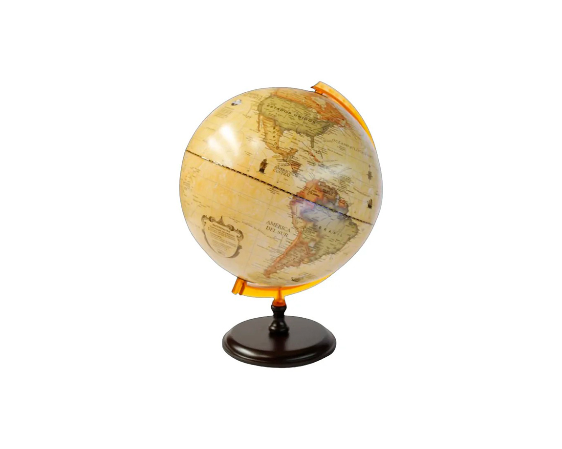 GLOBOS TERRAQUEOS 309AW 30 CM BASE MADERA SEPIA