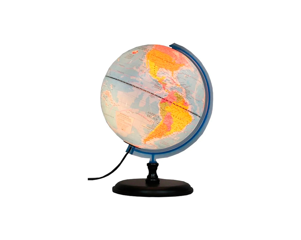 GLOBOS TERRAQUEOS 259LW 25 CM BASE MADERA C/LUZ