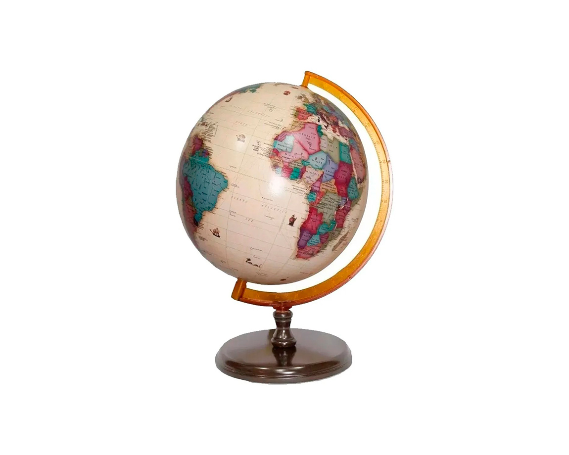 GLOBOS TERRAQUEOS 259W 25 CM BASE MADERA