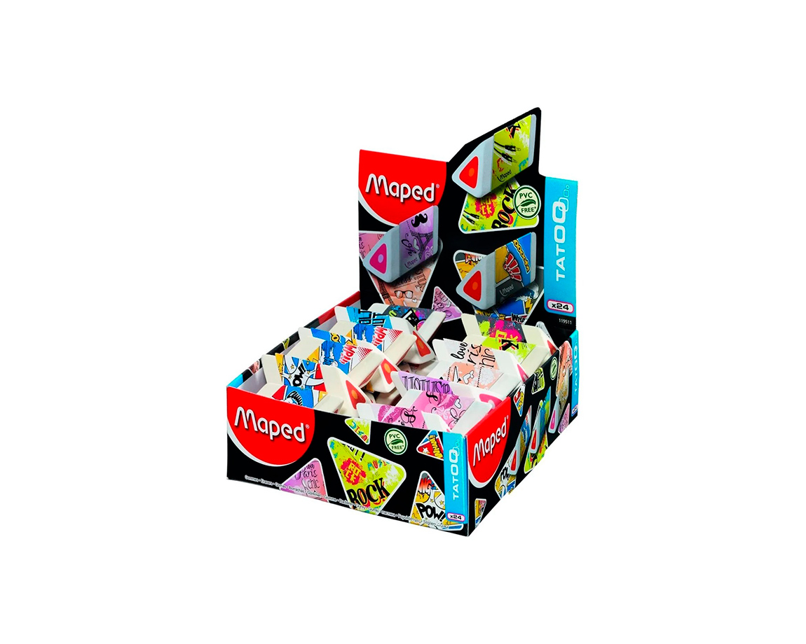 GOMAS MAPED PIRAMIDE TATOO CAJA x 24 UNID. 119511