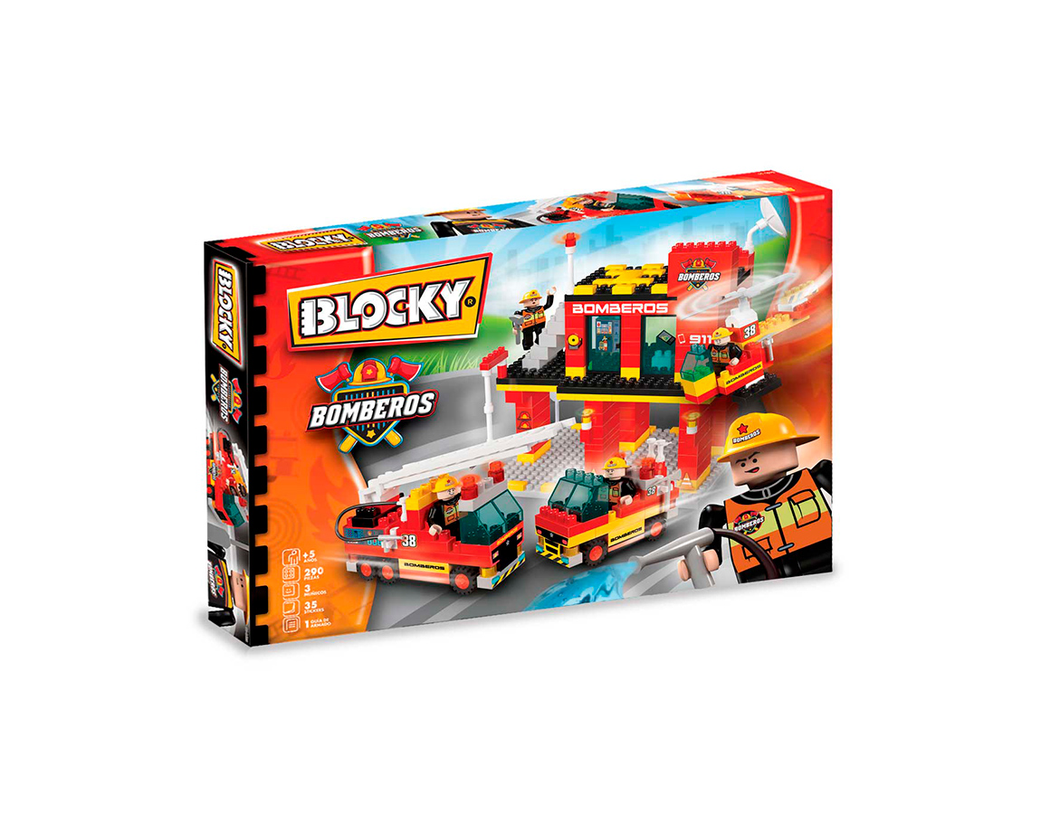 JUGUETE RASTI 01-0652 BLOCKY BOMBEROS 290 PIEZAS