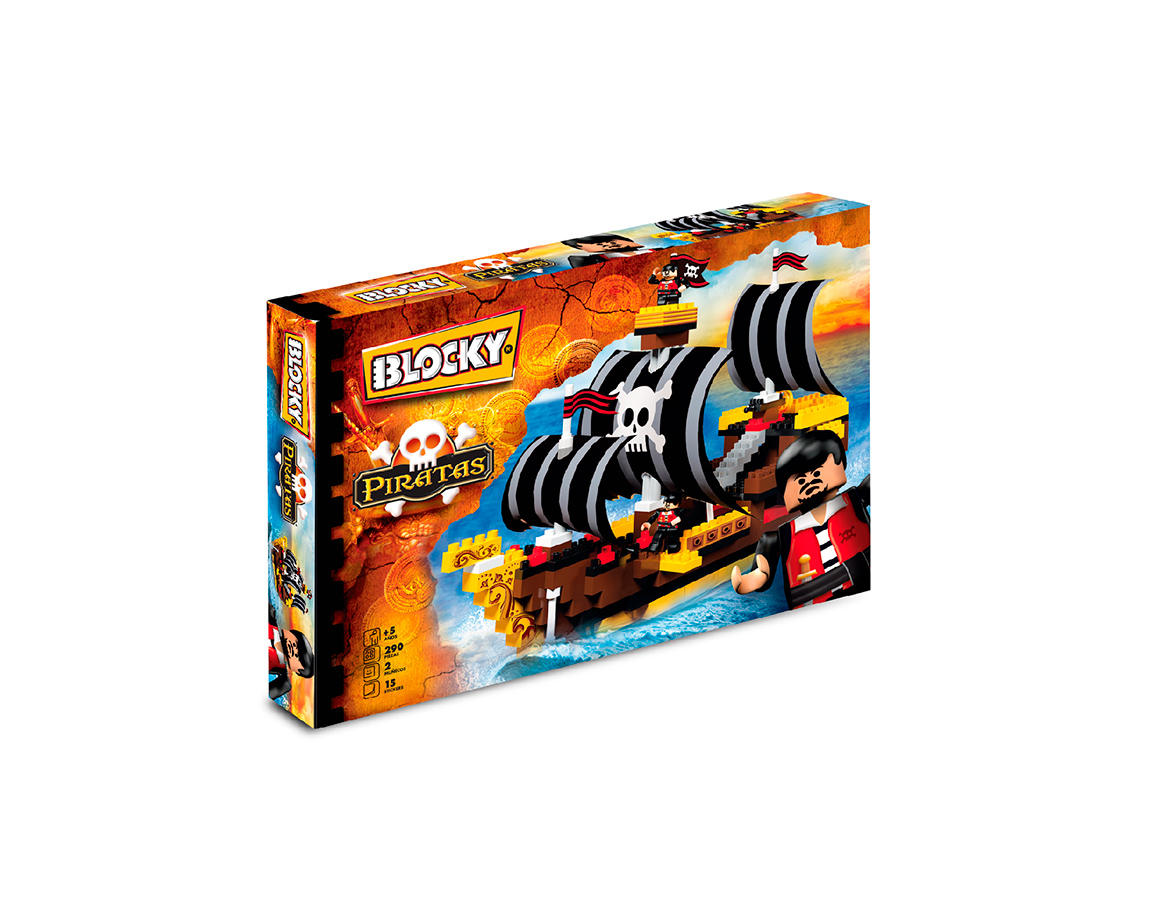 JUGUETE RASTI 01-0639 BLOCKY BARCO PIRATA 290 PIEZAS