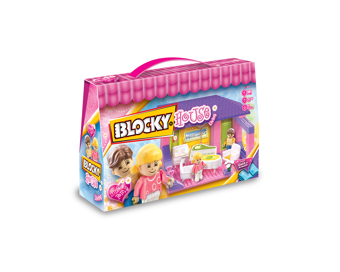 JUGUETE RASTI 01-0640 BLOCKY HOUSE 80 PIEZAS