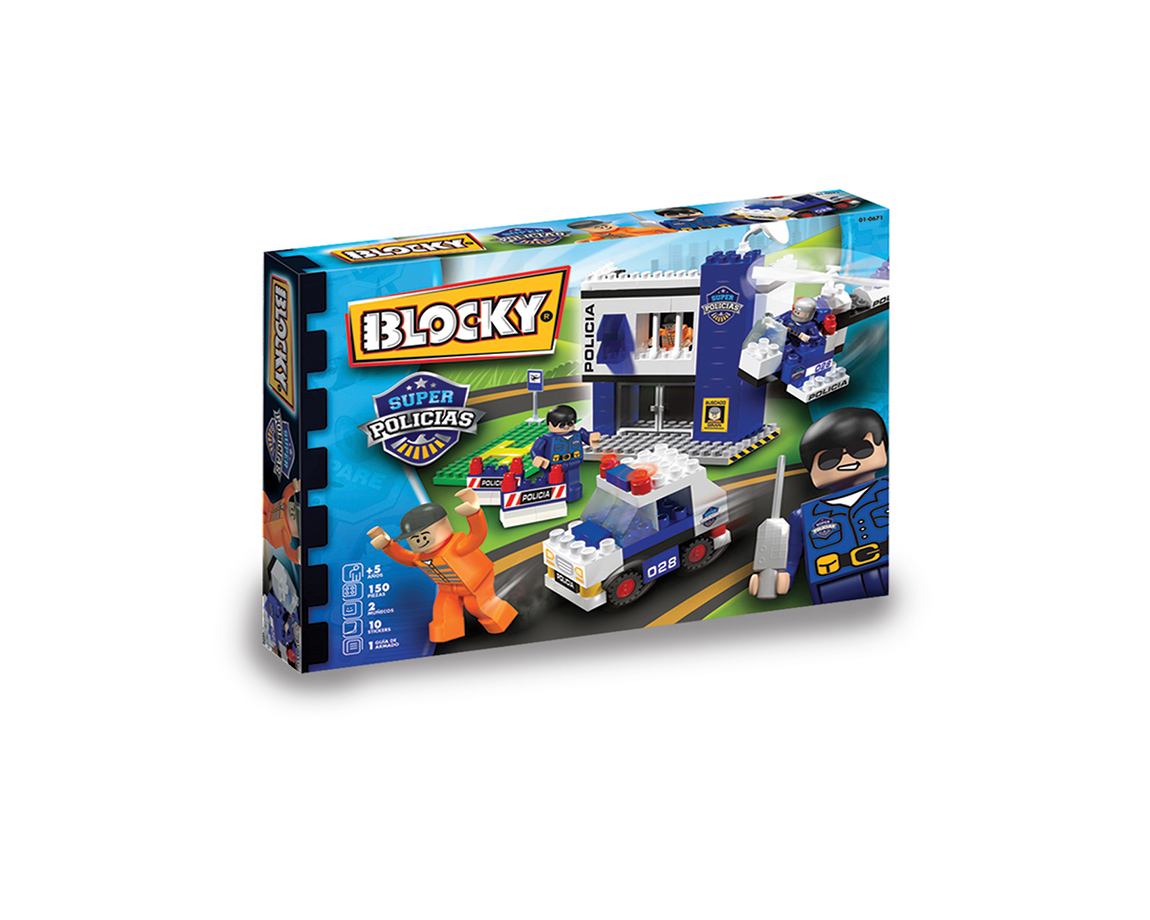 JUGUETE RASTI 01-0671 BLOCKY POLICIAS 150 PIEZAS