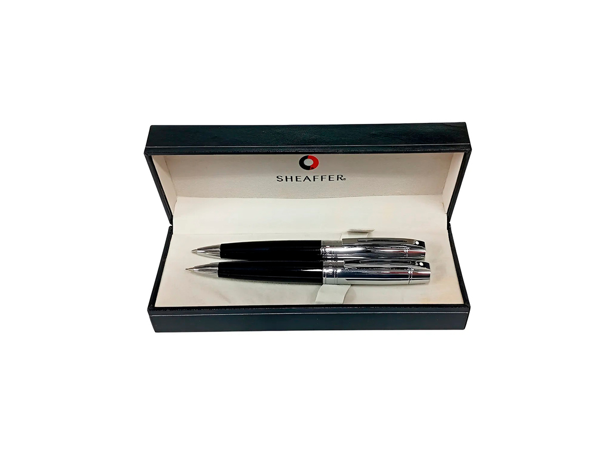 JUEGO SHEAFFER 9313-9 GIFT BOL+PORT CROMO/NEG