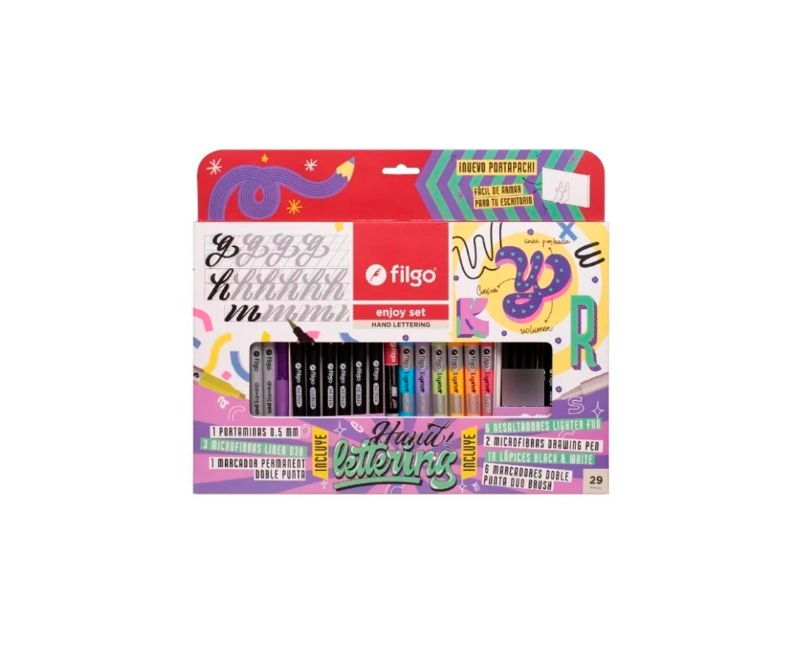 SET FILGO ENJOY HAND LETTERING 29 PZS LTR-004