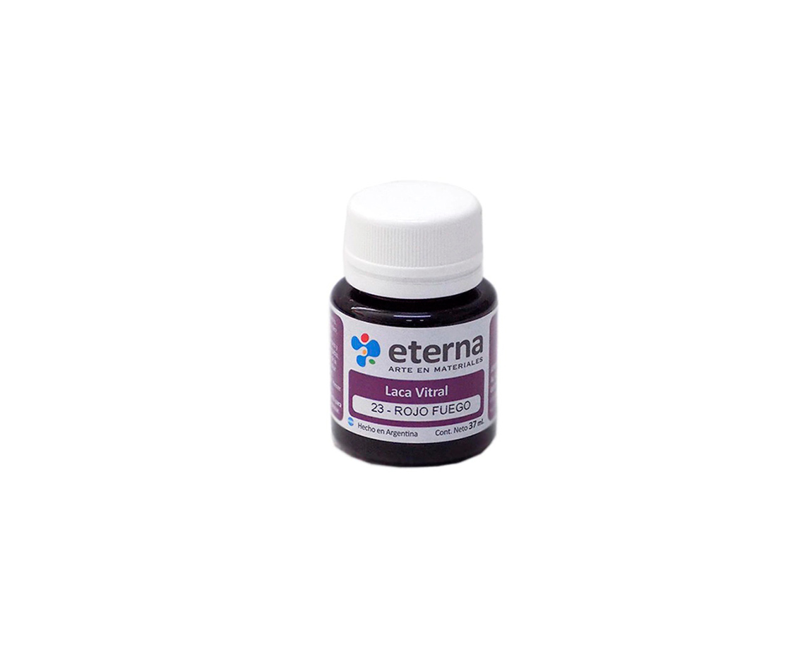 LACA ETERNA VITRAL x 30 ML  23 ROJO FUEGO