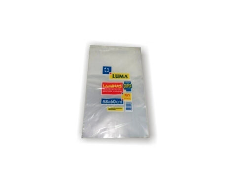 LAMINAS PLAST LUMA TRANSP 48x60 BOLSA x50 U.