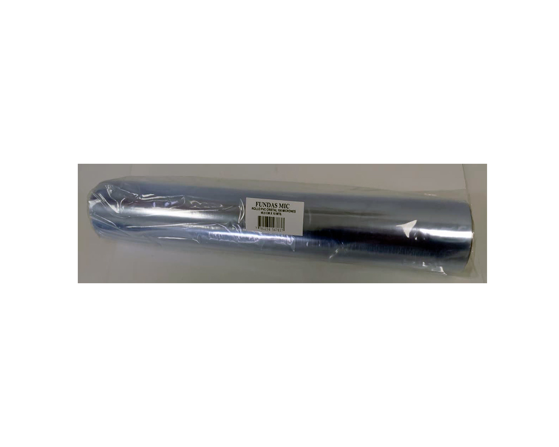 LAMINAS PLAST FUNDAS MIC ROLLO 100 MIC 10mts x46.5 cm