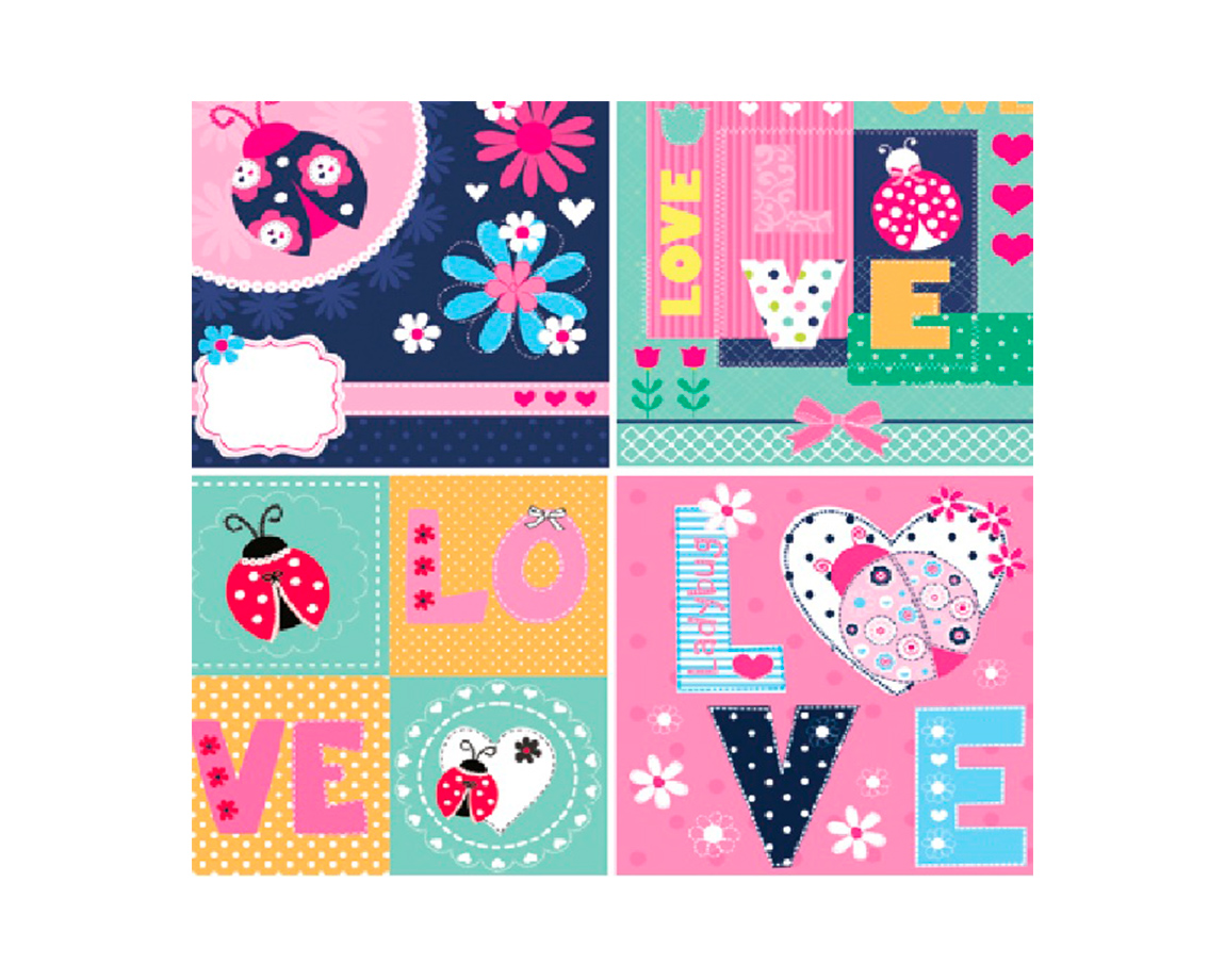 LAMINAS EQ DECOUPAGE 31x31 -11-1111- x 10 UNID.