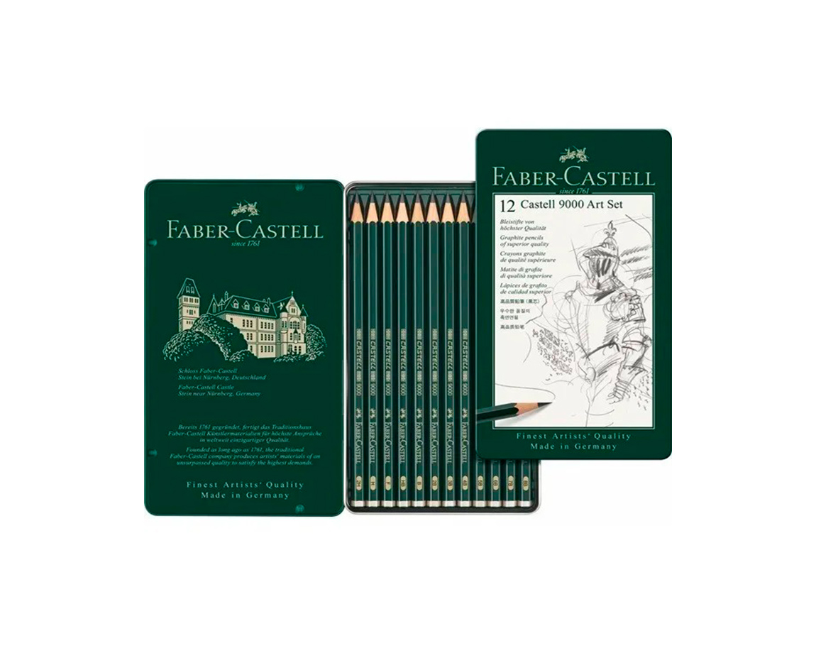 LAPIZ FABER ART GRAFITO 119065 CASTELL 9000 ART SET x 12 U.