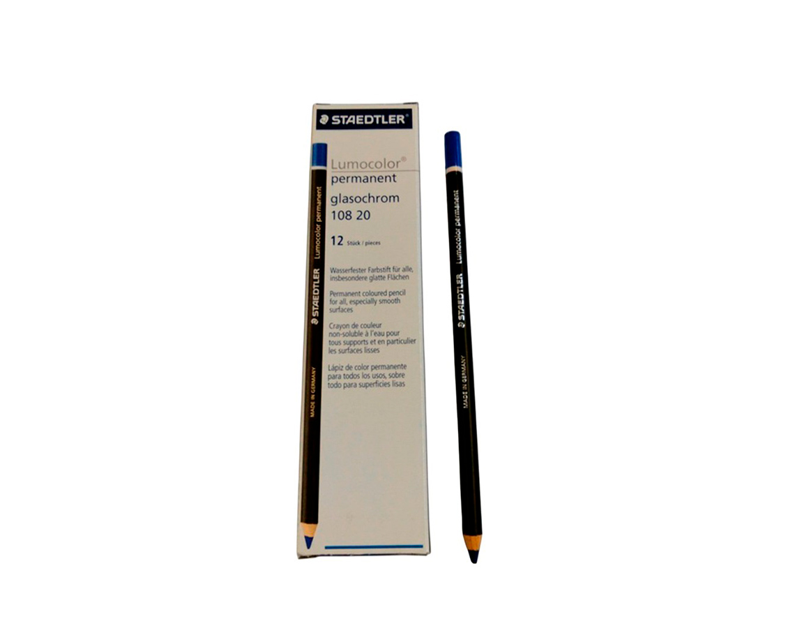 LAPIZ STAEDTLER 108 x12 U.  GLASOCH AZUL PERMA.