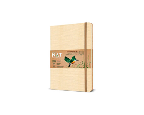 LIBRETA NAT 16x21 x 80 H. T/D PUNTEADA ELAST.