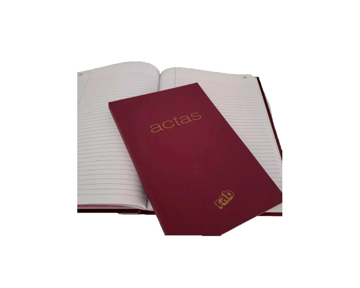 LIBRO RAB ACTAS CORONA 2M. COD 2224 BORDO
