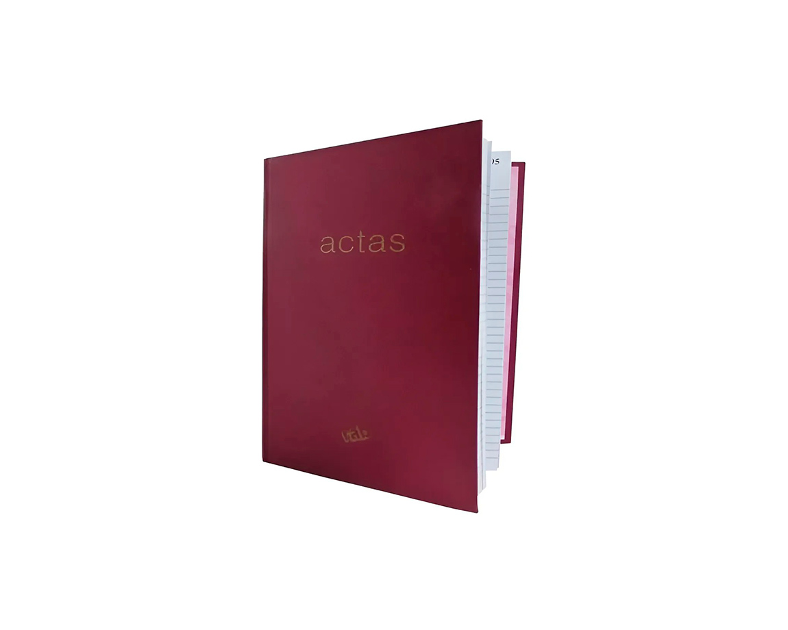 LIBRO RAB ACTAS CORONA 4M. 400 h.  2251 BORDO