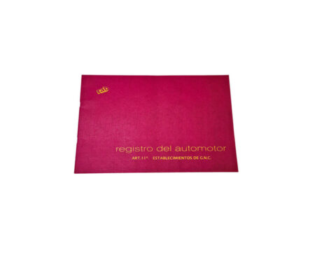 LIBRO RAB REGISTRO AUTOMOTOR T/F 2319/11 ESTABLEC. GNC