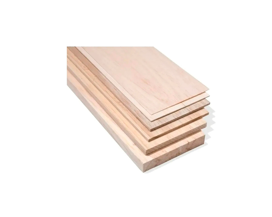 MADERA BALSA PLANCHA 91.5x7.6  1.5 MM x25 U.