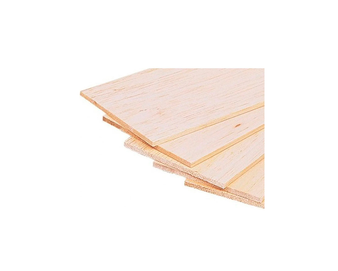MADERA BALSA PLANCHA 91.5x7.6  4.0 MM x18 U.