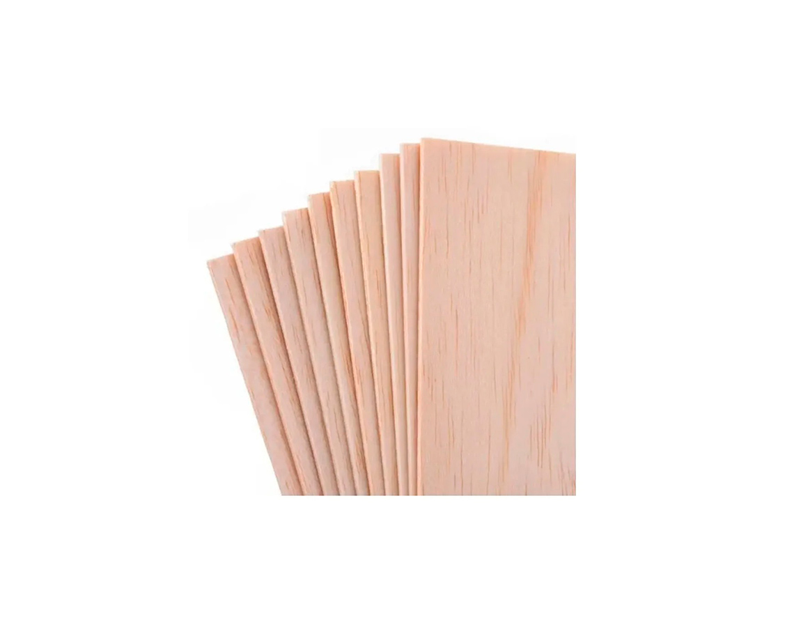 MADERA BALSA PLANCHA 91.5x7.6  5.0 MM x15 U.