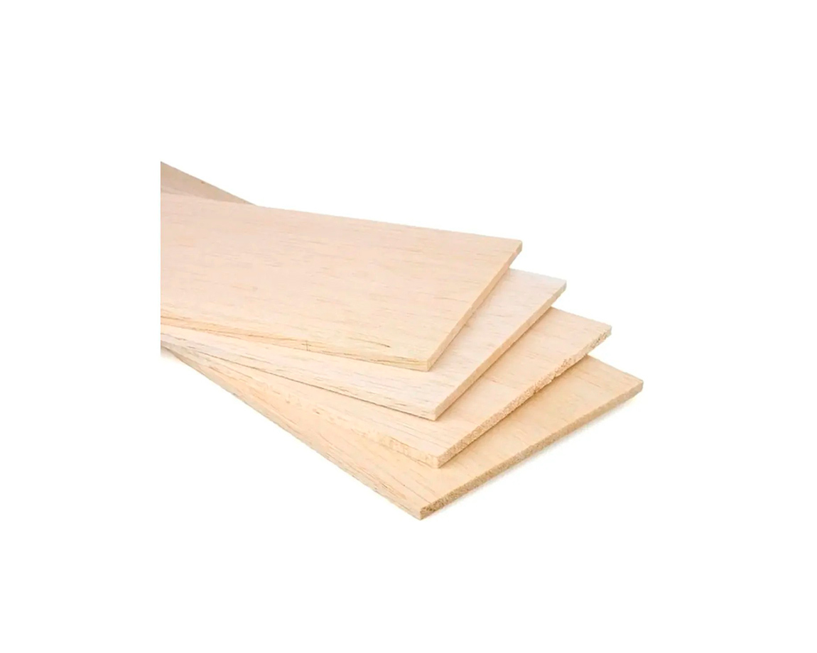 MADERA BALSA PLANCHA 91.5x7.6  6.0 MM x12 U.