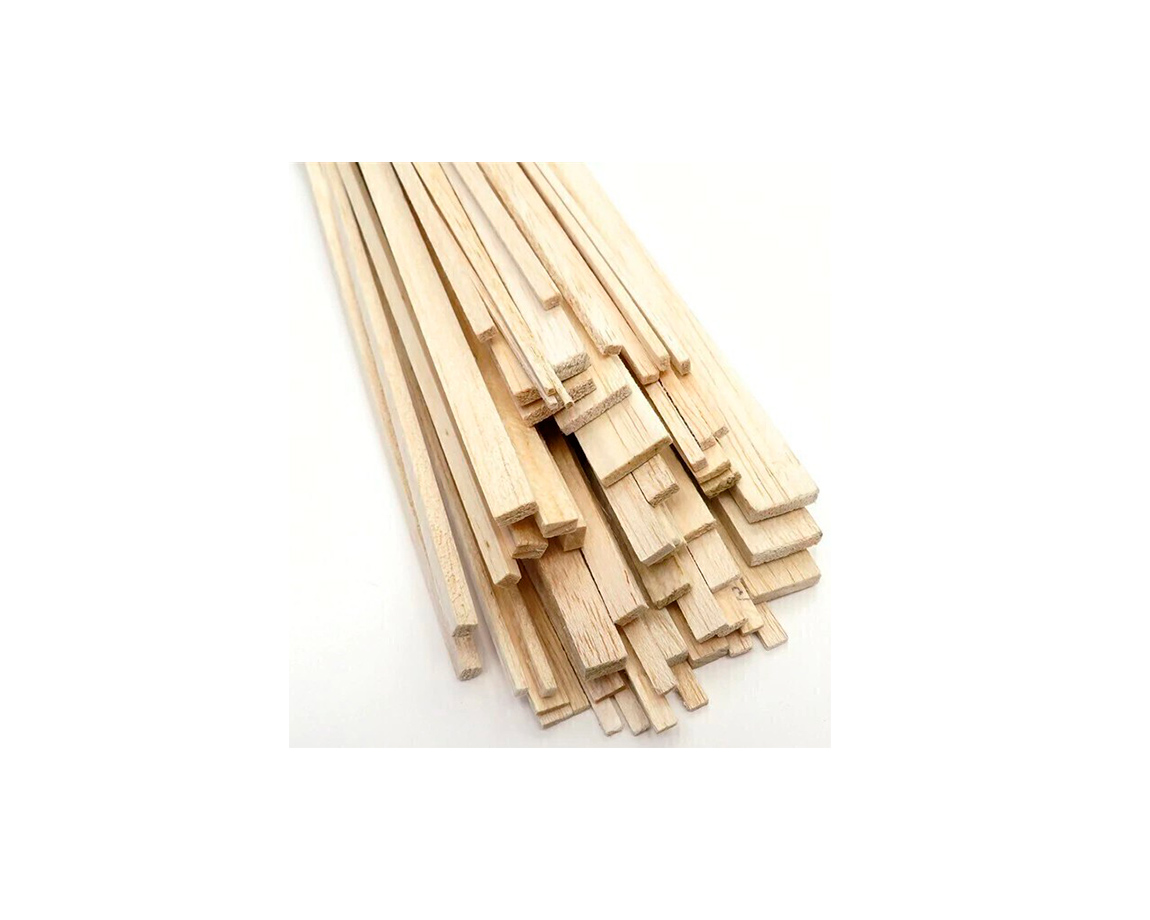 MADERA PINO VARILLA  8x 8 MM x 10 UNID.