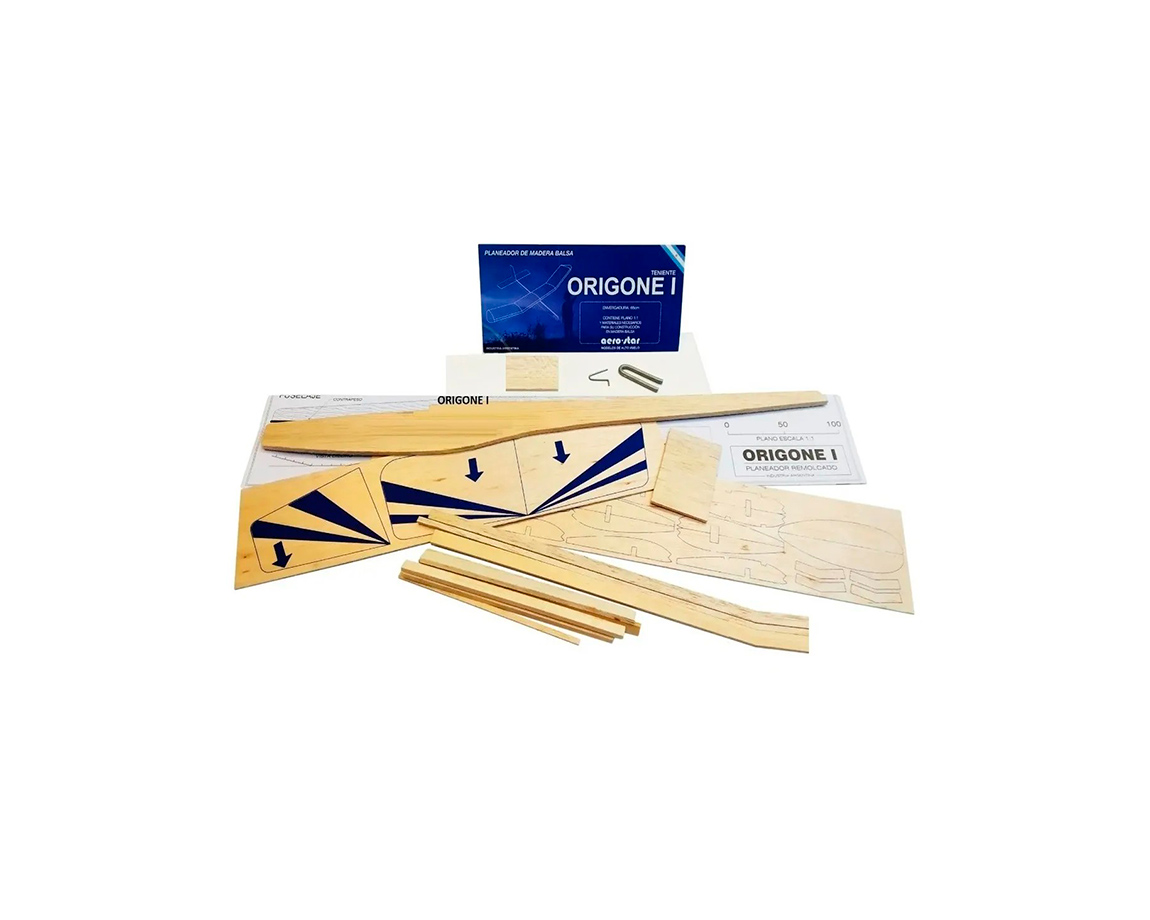 AVION MADERA BALSA ORIGONE 1 PARA ARMAR