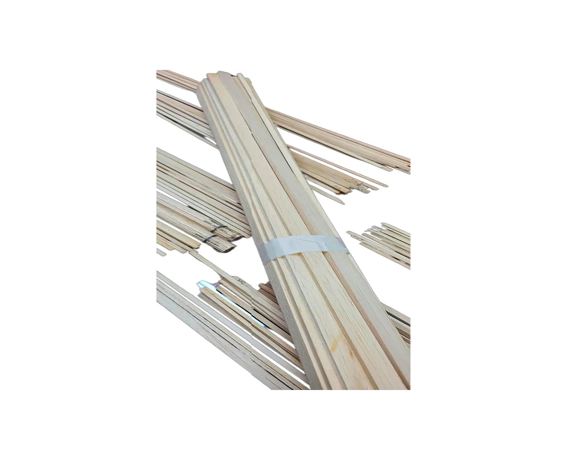 MADERA BALSA VARILLA  2 x  6 MM x 30 UNID.