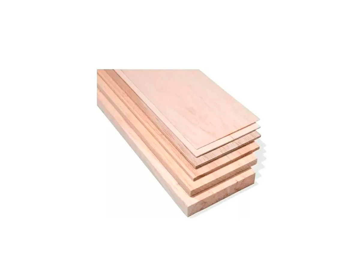 MADERA BALSA PLANCHA 91.5x7.6  8.0 MM x9 U.