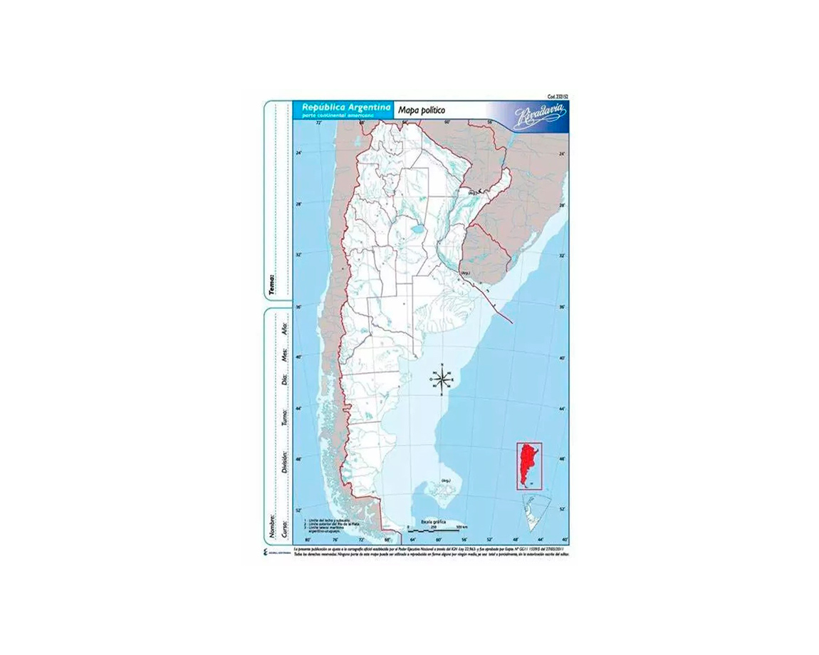 MAPAS RIVADAVIA OFICIO BLOCK REP. ARGENTINA POL