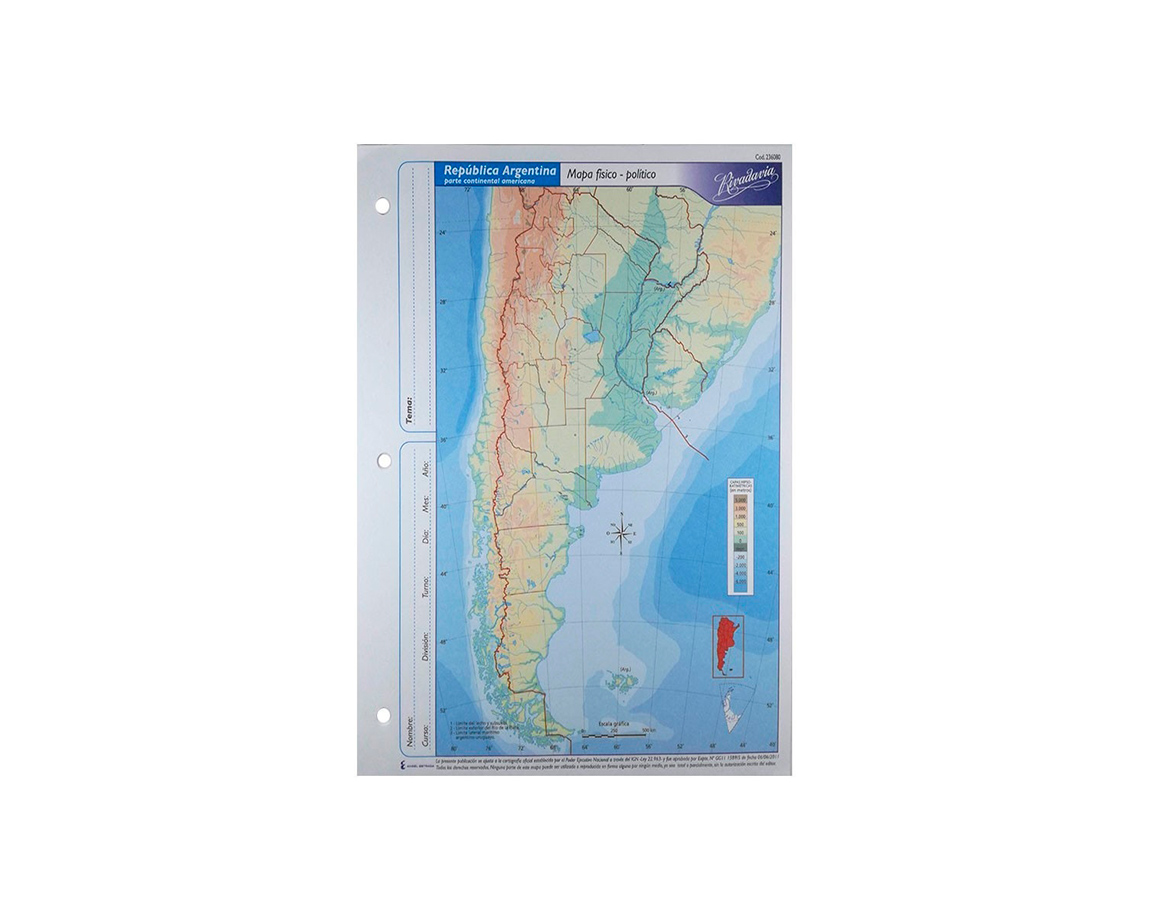 MAPAS RIVADAVIA OFICIO BLOCK REP. ARGENTINA F/P
