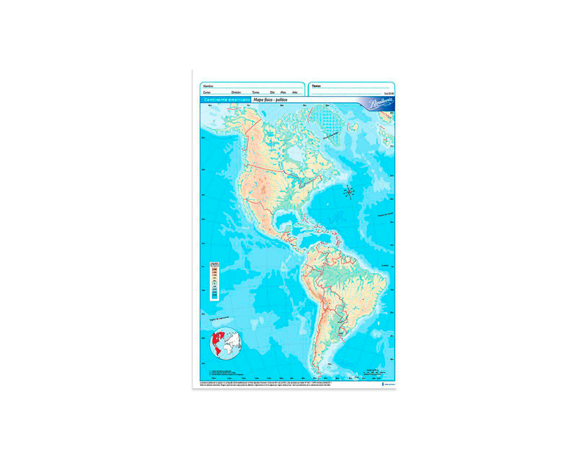 MAPAS RIVADAVIA CARTA BLOCK AMERICA CENTRAL POL