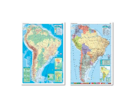 MAPAS PIZARRA MC 90x130 AMERICA SUR F/P DOBLE FAZ