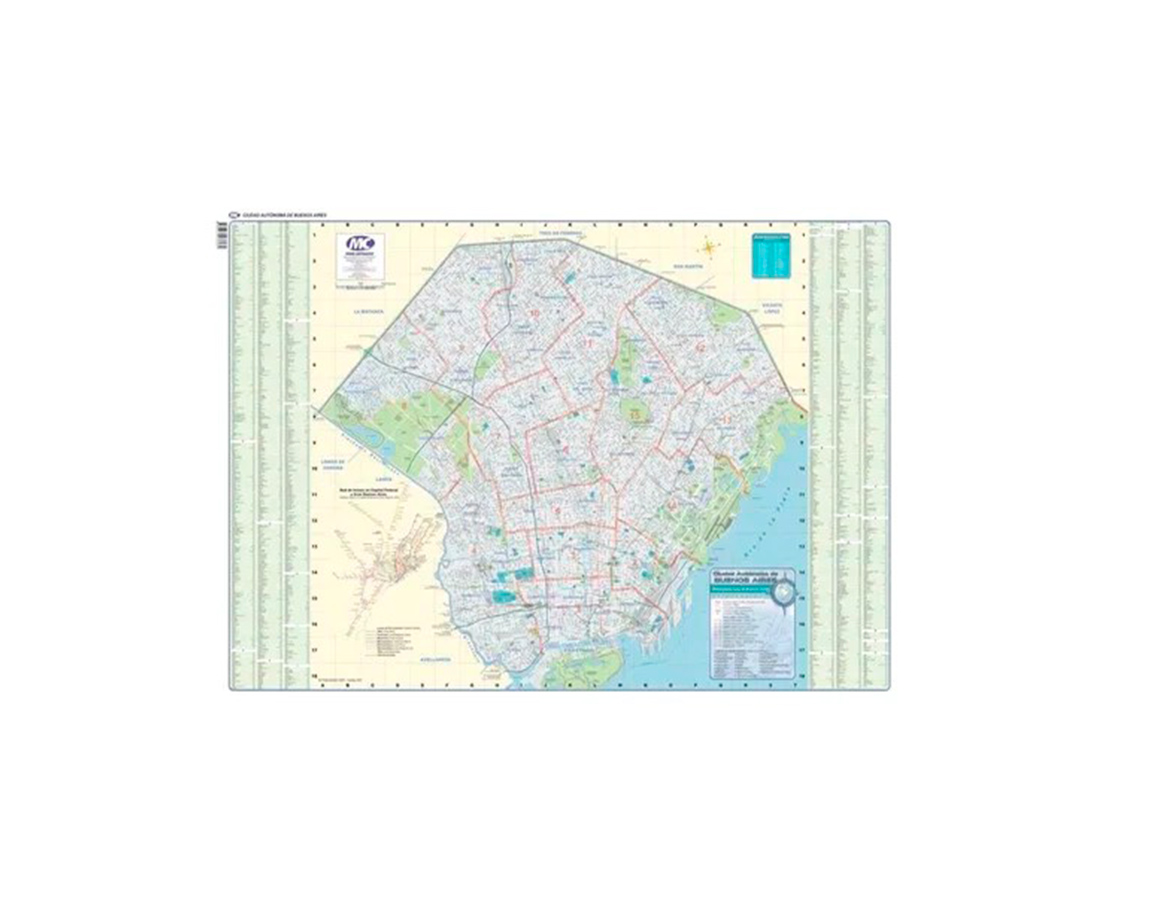 MAPAS PIZARRA MC 90x130 CABA (CAP FED) (3812)