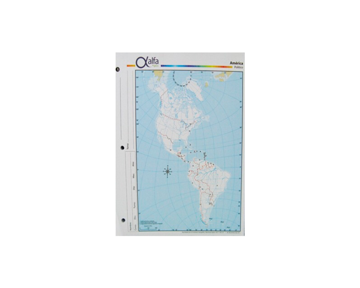 MAPAS ALFA Nro 3 F/P AMERICA