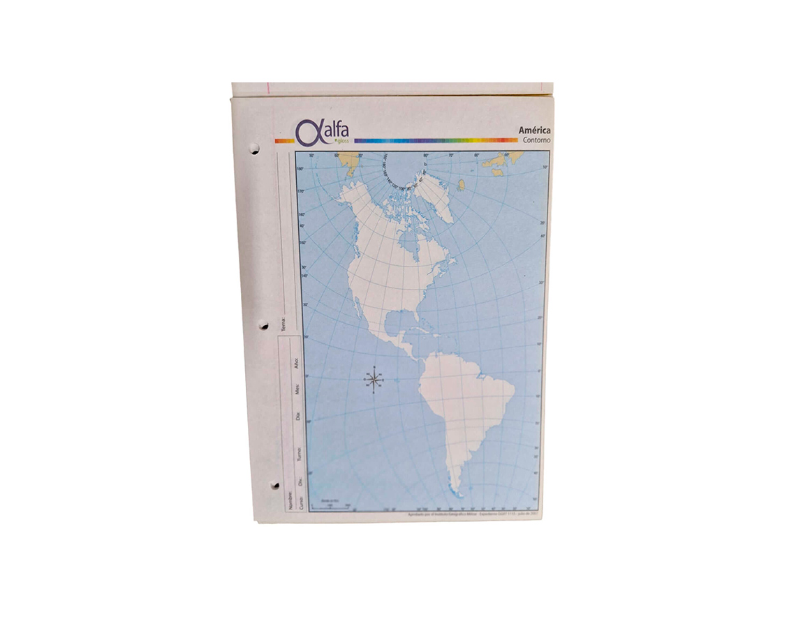 MAPAS ALFA Nro 3 CONTORNO AMERICA