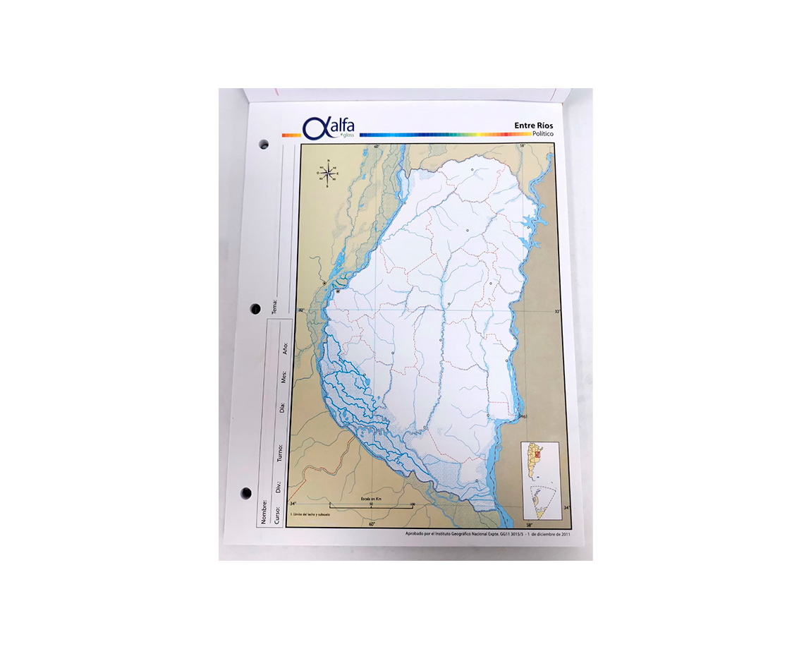 MAPAS ALFA Nro 3 POLITICO ENTRE RIOS